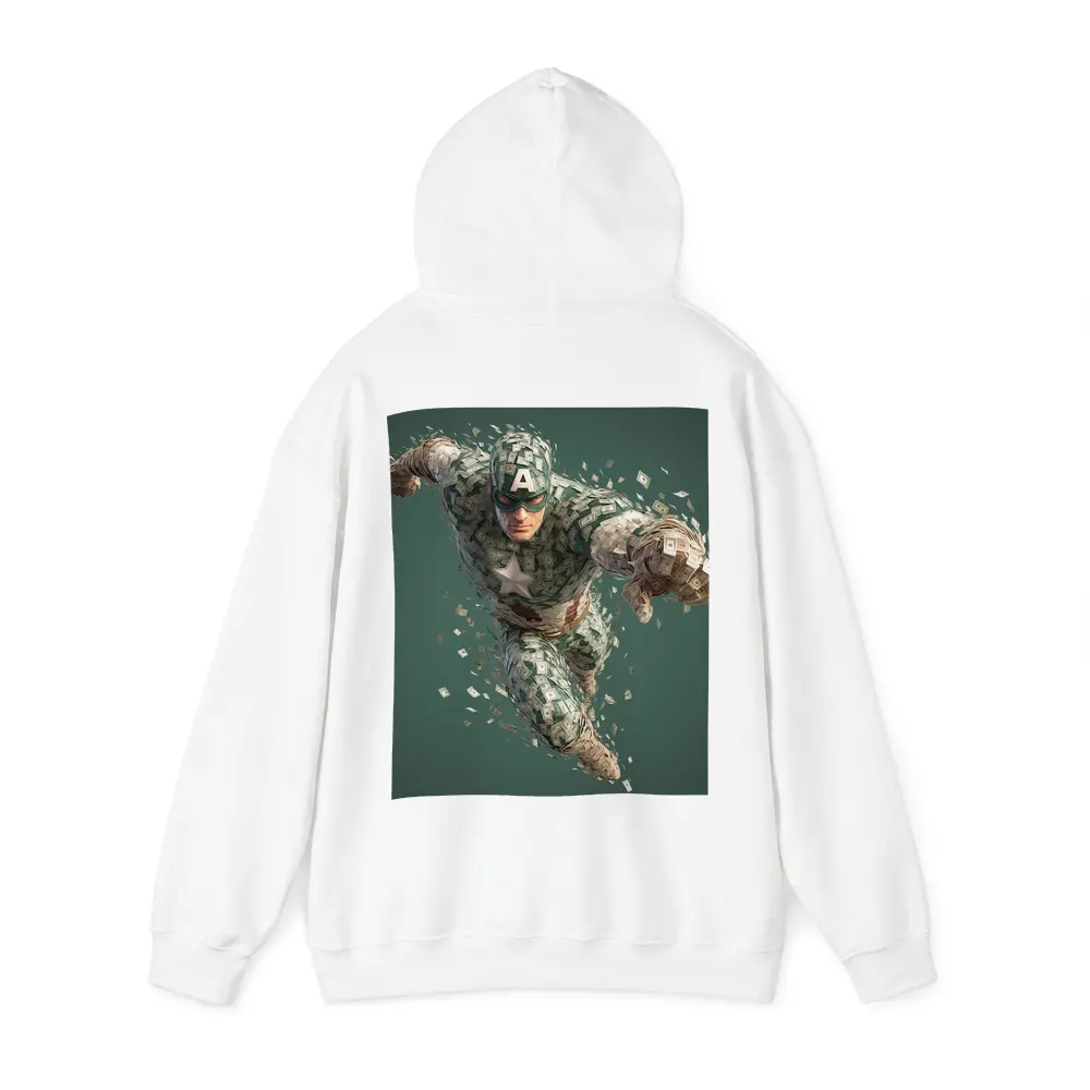 Superhero Figure Made of Dollar Bills Money – Hoodies