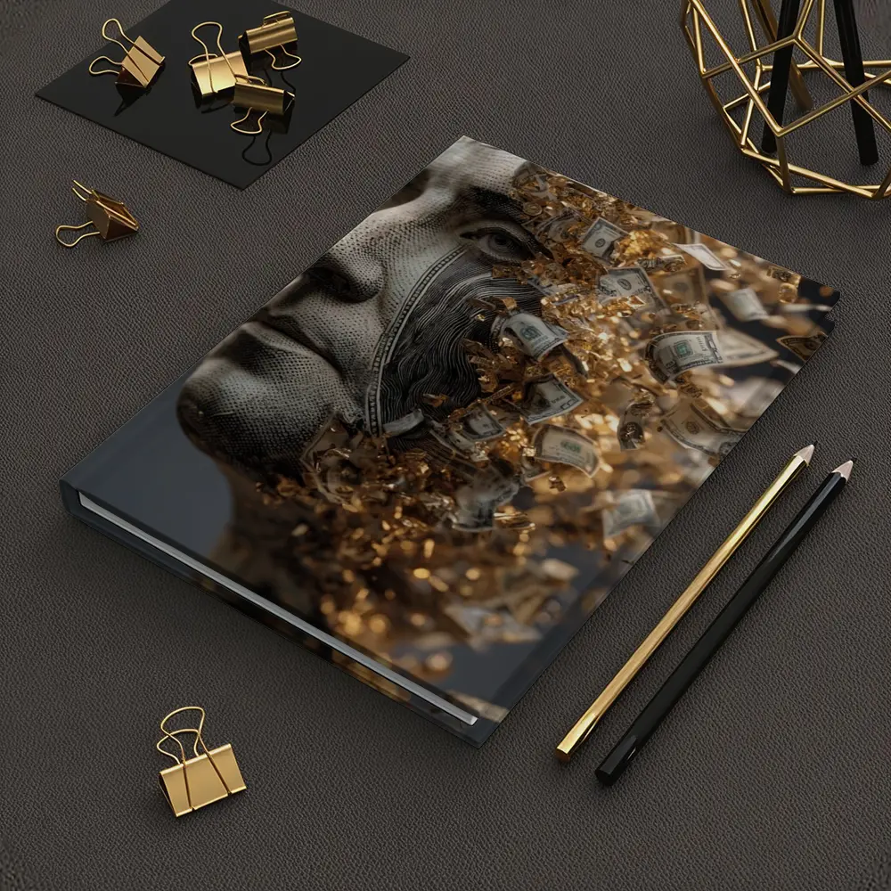 Money Mind Dollar Bills Gold Explosion – Notebooks