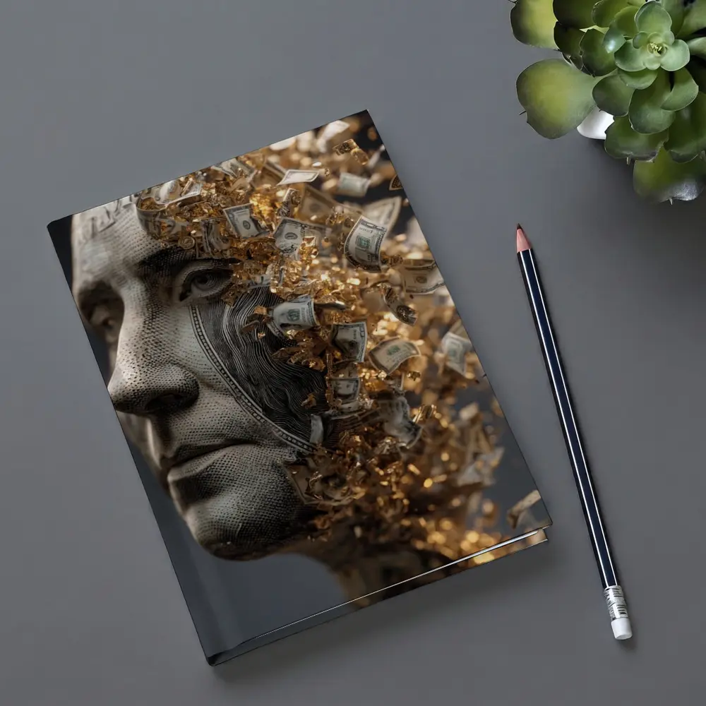 Money Mind Dollar Bills Gold Explosion – Notebooks
