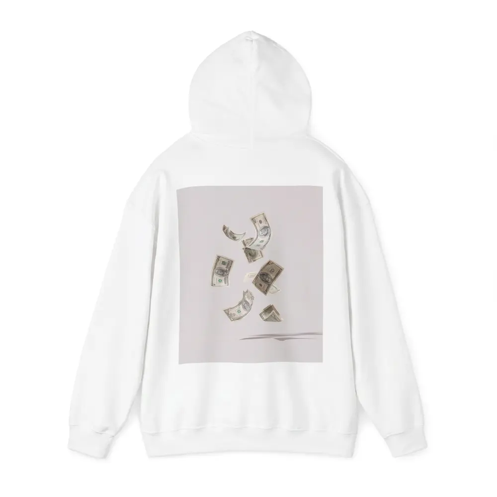 Falling Dollar Bills On Light Background – Hoodies