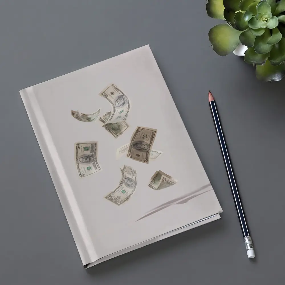 Falling Dollar Bills On Light Background – Notebooks