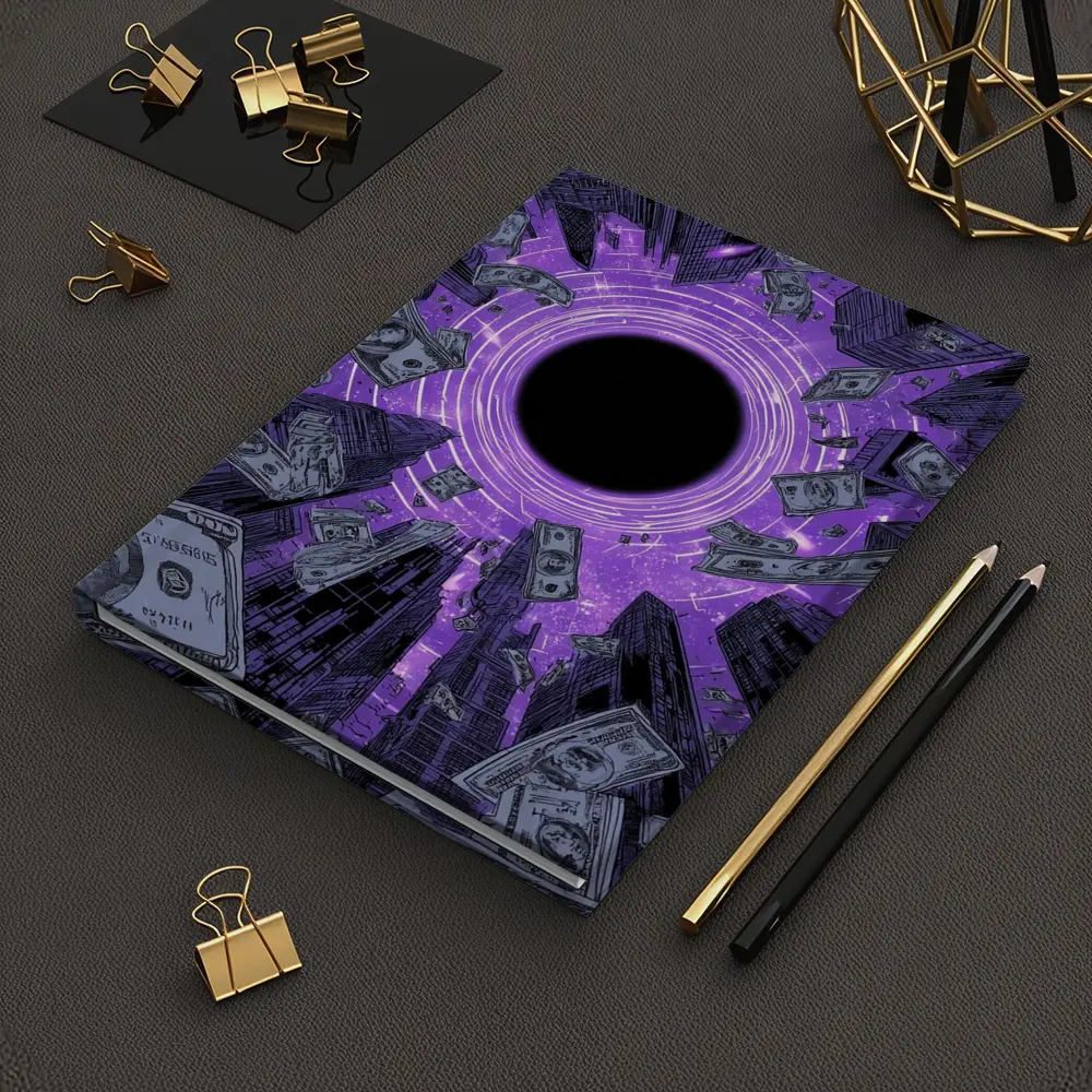 Purple Black Hole Money City Skyline – Notebooks