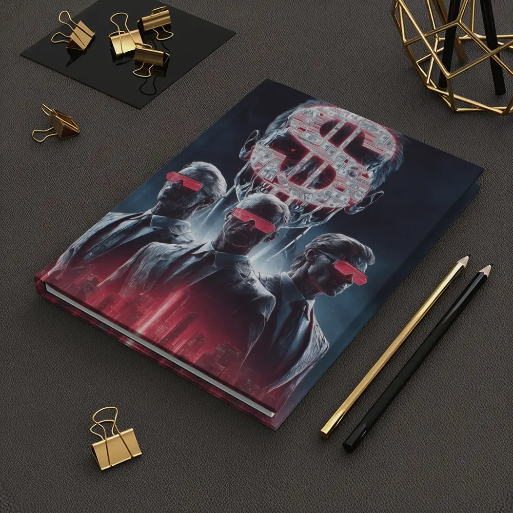 Men In Suits Dollar Sign Cyberpunk City – Notebooks
