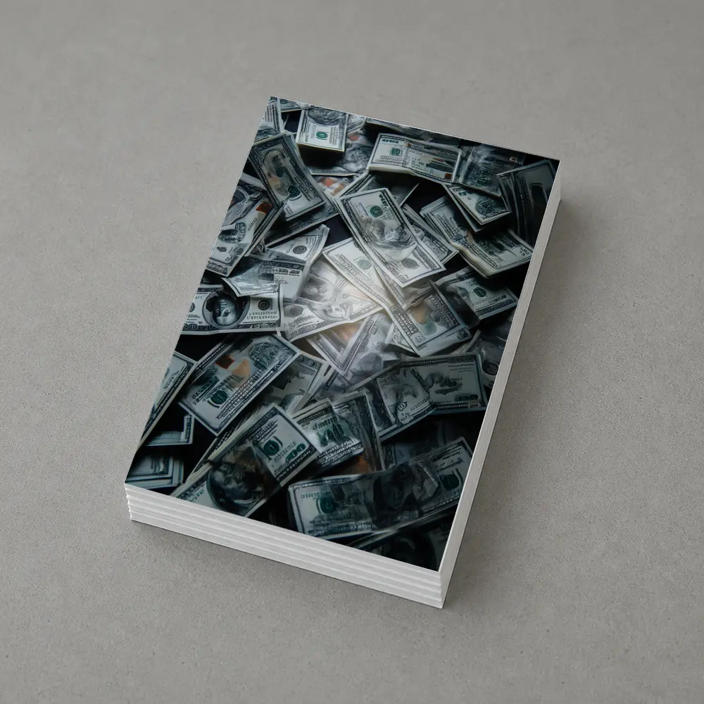 Dollar Bills Pile Dark Moody Money – Postcards