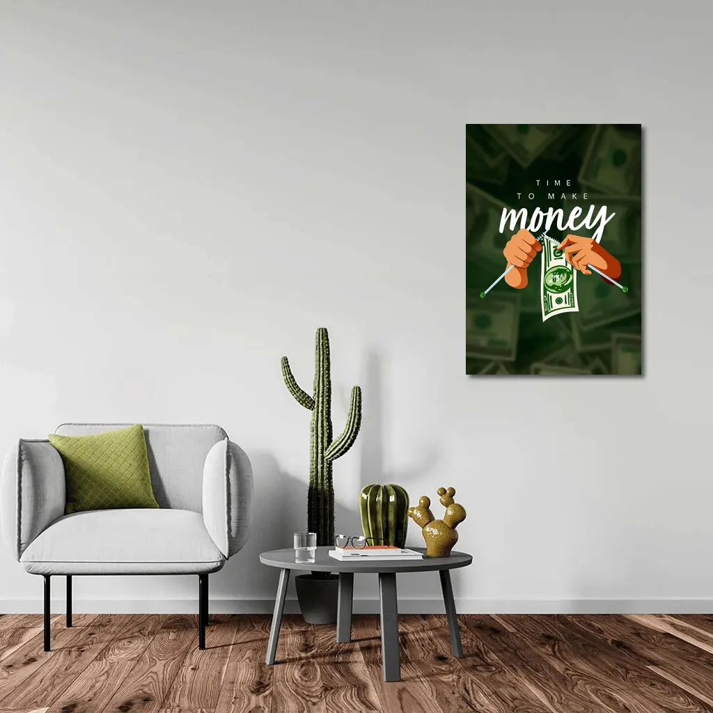 Time To Make Money Dollar Bill Art – Wall Art