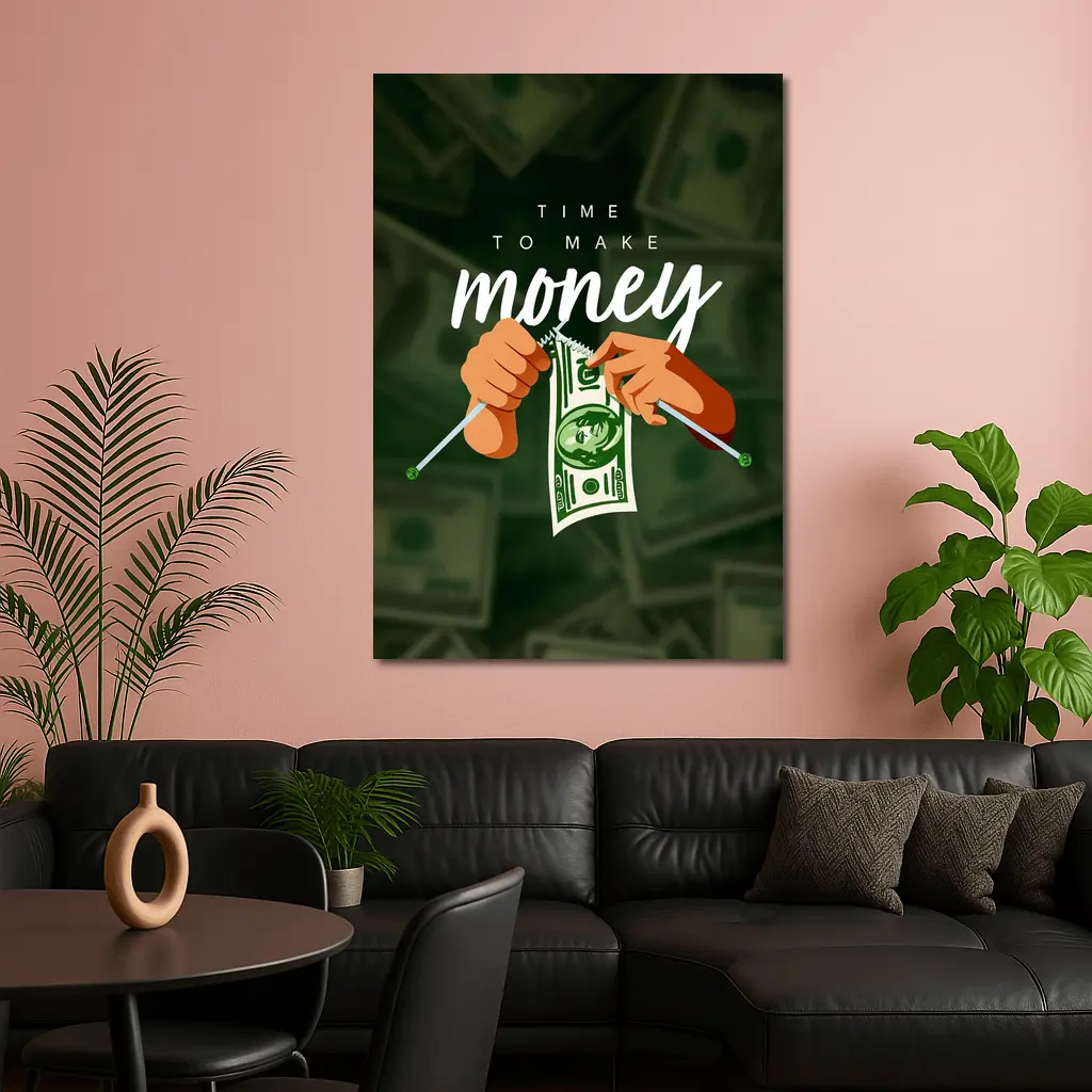 Time To Make Money Dollar Bill Art – Wall Art