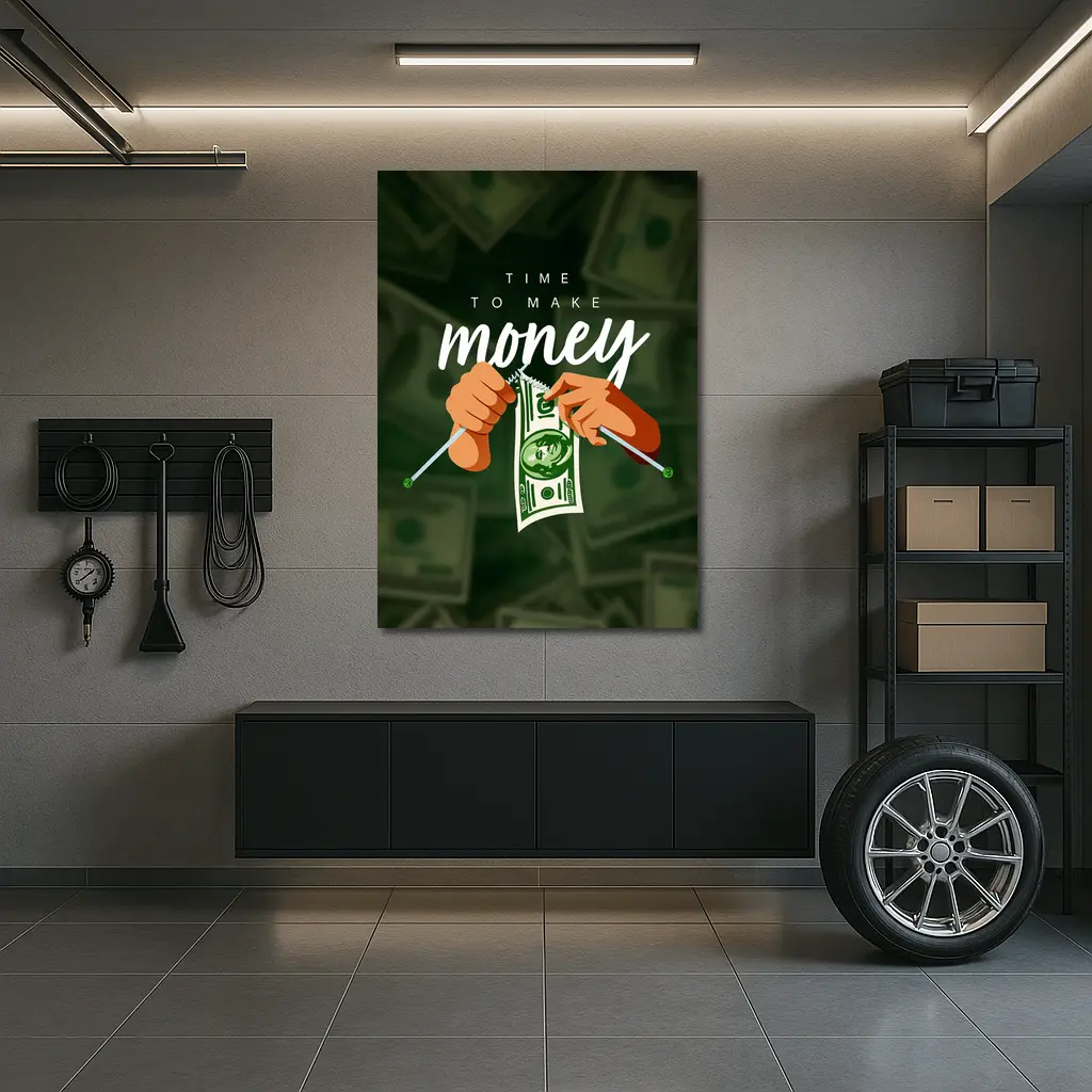 Time To Make Money Dollar Bill Art – Wall Art