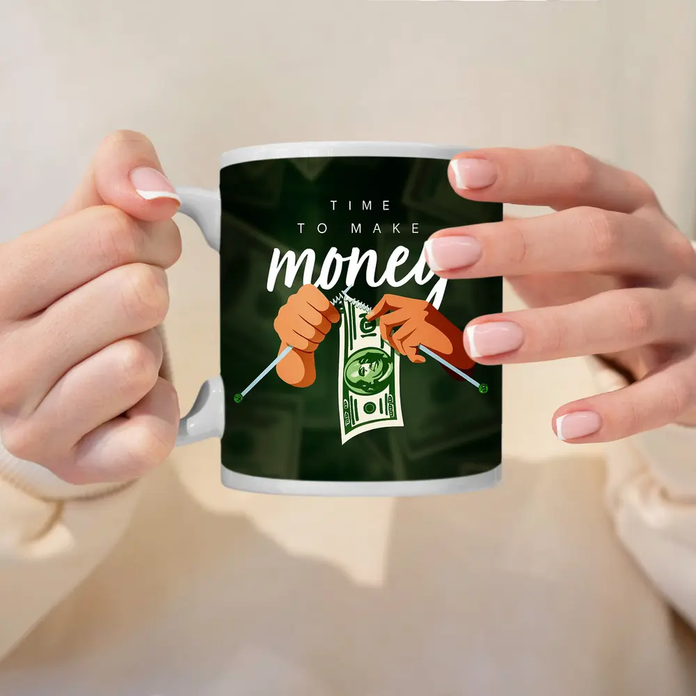 Time To Make Money Dollar Bill Art – Mugs