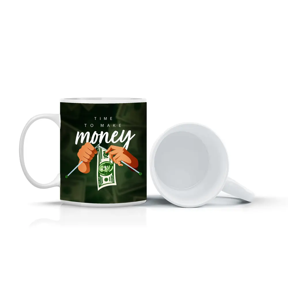 Time To Make Money Dollar Bill Art – Mugs