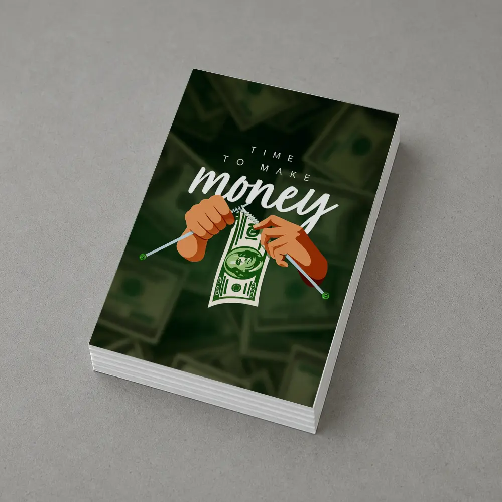 Time To Make Money Dollar Bill Art – Postcards
