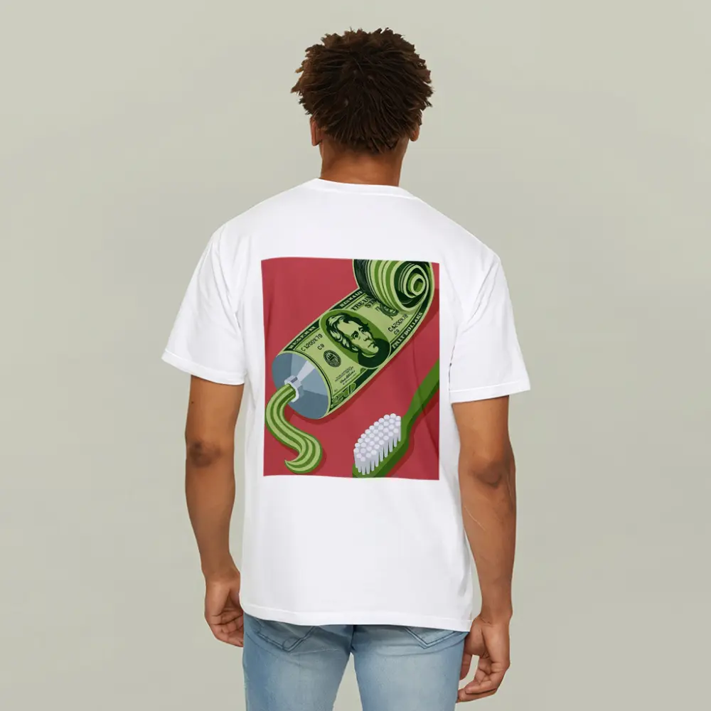 Dollar Bill Toothpaste Tube Money Illustration – T-Shirts
