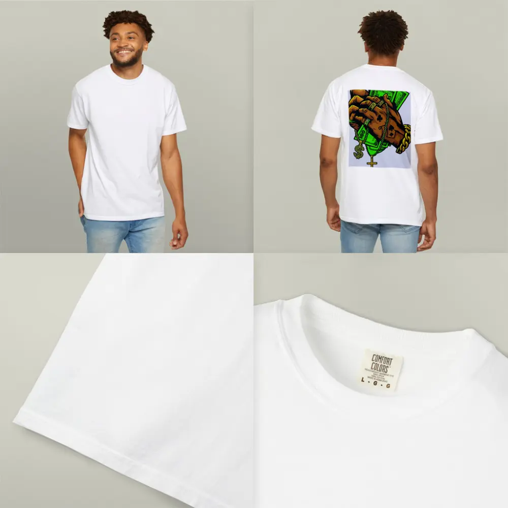 Gold Chain Hand Holding Cash Street Art – T-Shirts