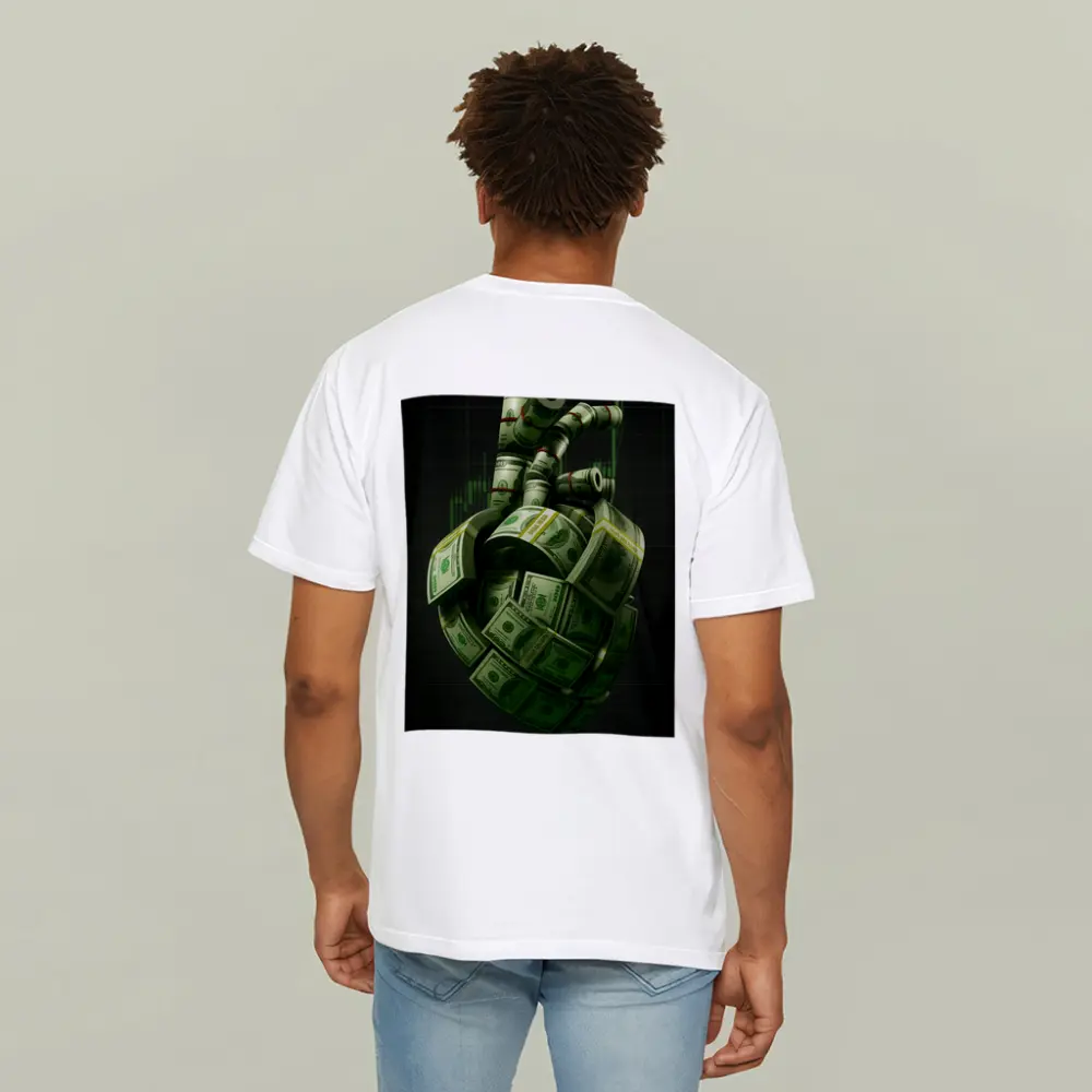Human Heart Made of Dollar Bills Money – T-Shirts