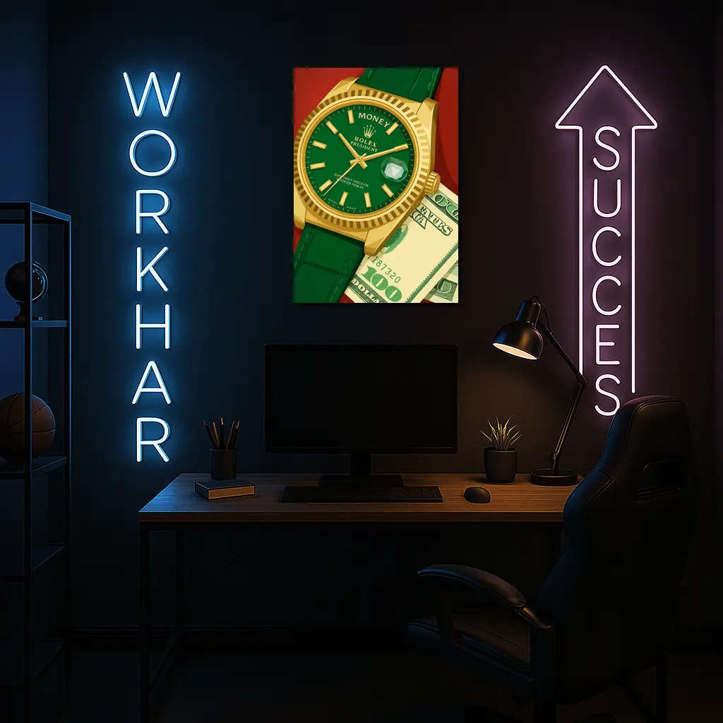 Rolex President Watch Green Dial Money Art – Wall Art