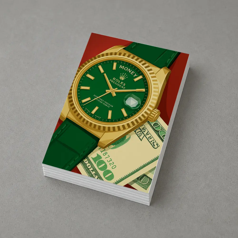 Rolex President Watch Green Dial Money Art – Postcards