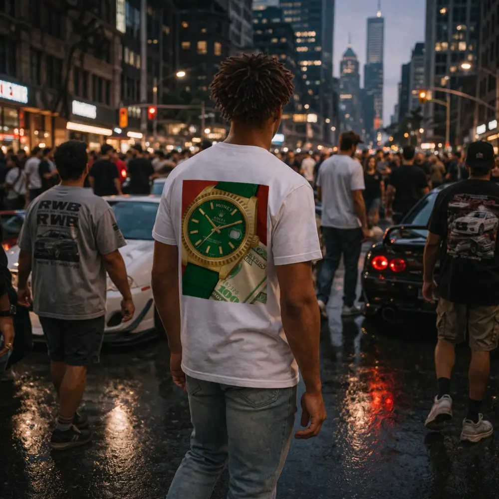 Rolex President Watch Green Dial Money Art – T-Shirts