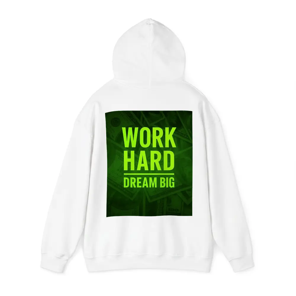 Work Hard Dream Big Money Background Art – Hoodies