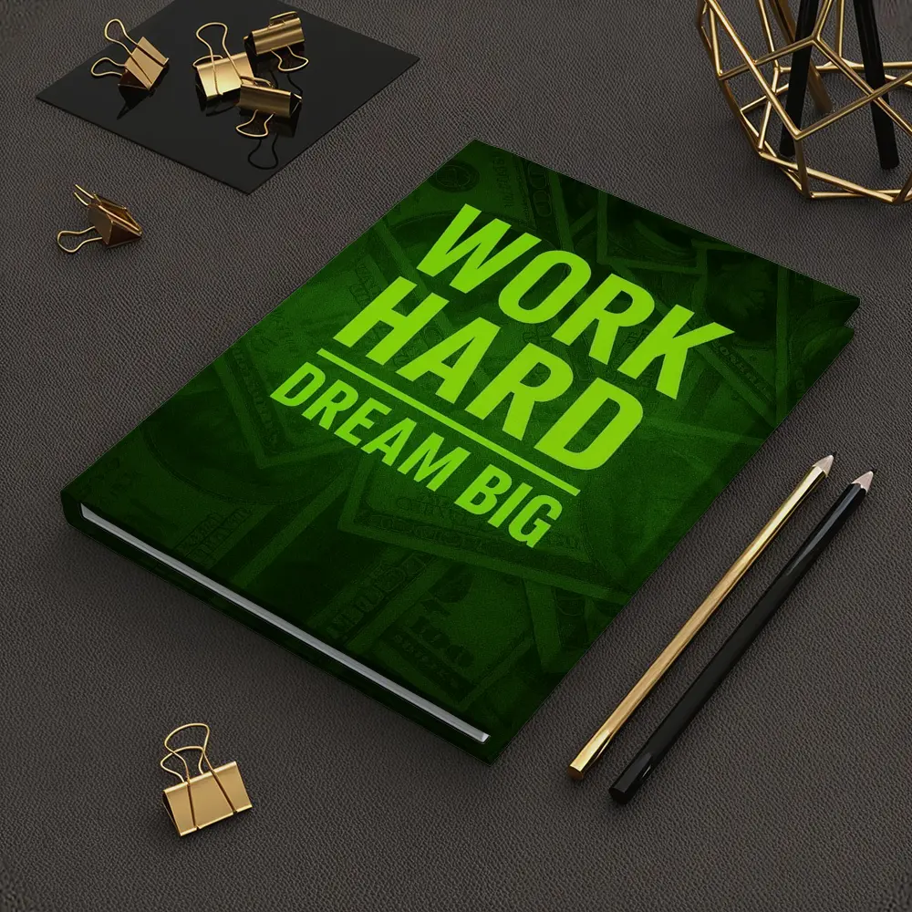 Work Hard Dream Big Money Background Art – Notebooks