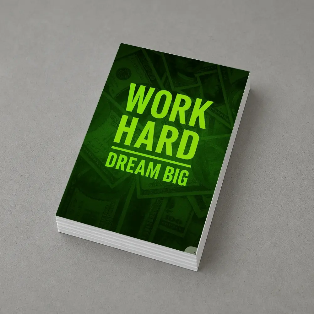 Work Hard Dream Big Money Background Art – Postcards