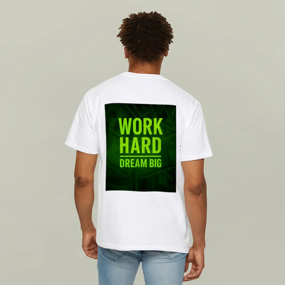 Work Hard Dream Big Money Background Art – T-Shirts