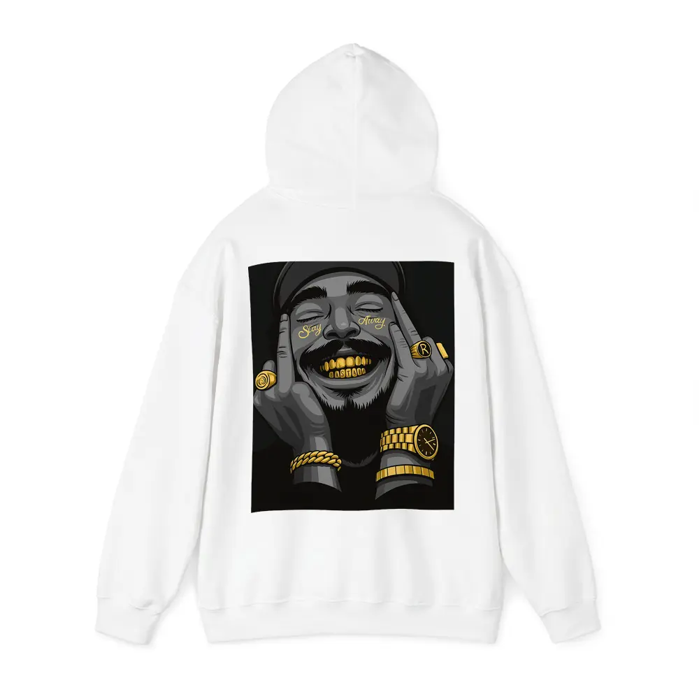 Hip Hop Artist Gold Grillz Dark Background – Hoodies