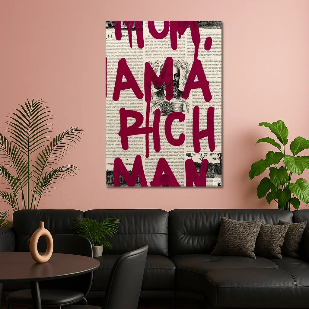 Mom I Am A Rich Man Newspaper Art – Wall Art