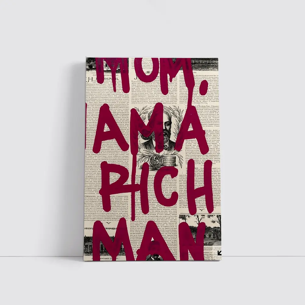 Mom I Am A Rich Man Newspaper Art – Wall Art