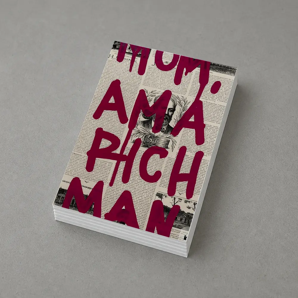 Mom I Am A Rich Man Newspaper Art – Postcards