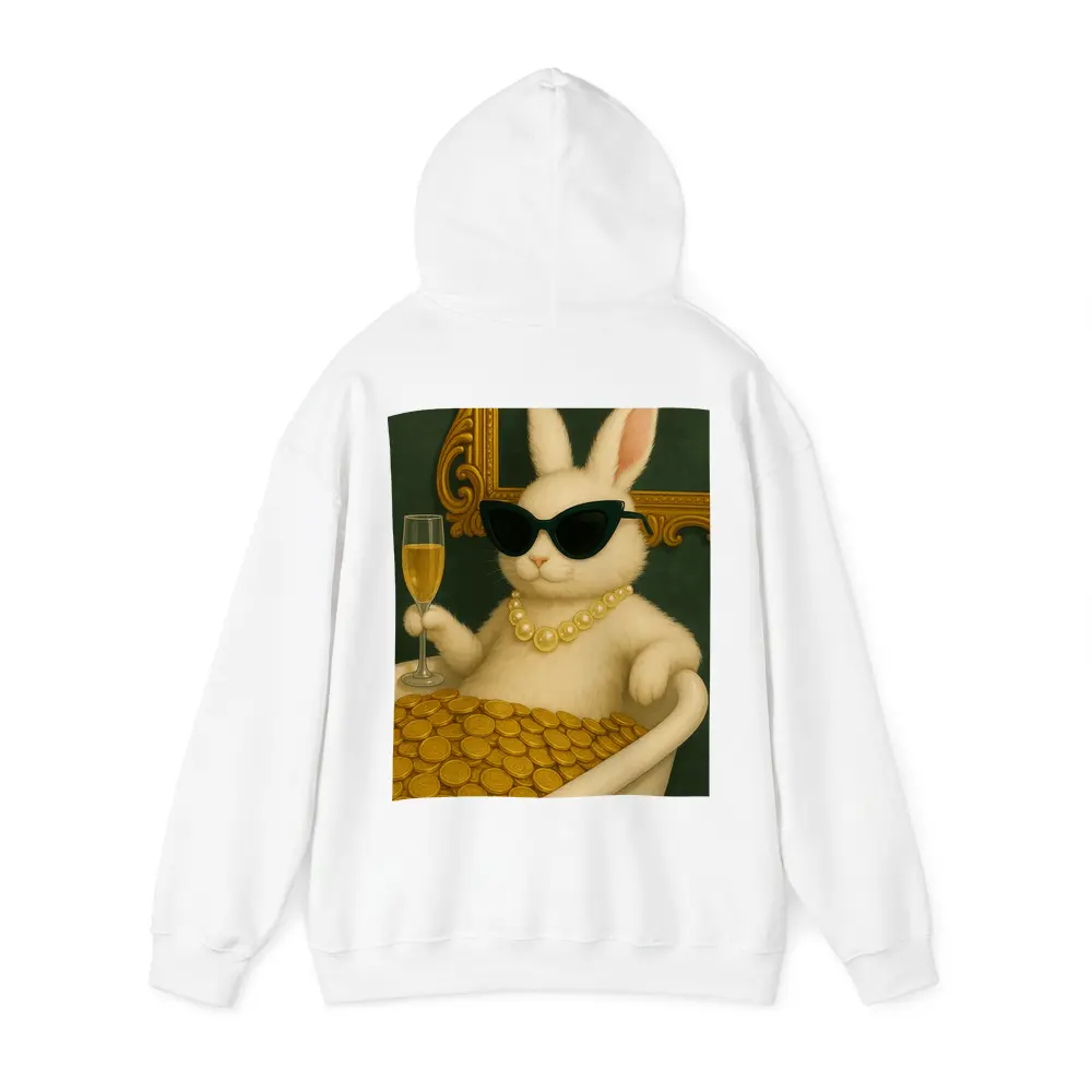 Rich Bunny Bathing In Gold Coins – Hoodies