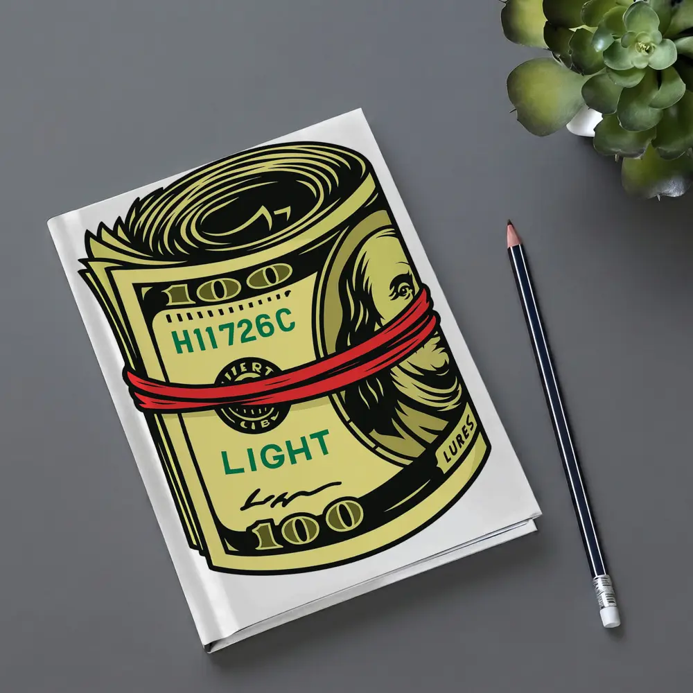 Roll of Hundred Dollar Bills Red Band – Notebooks
