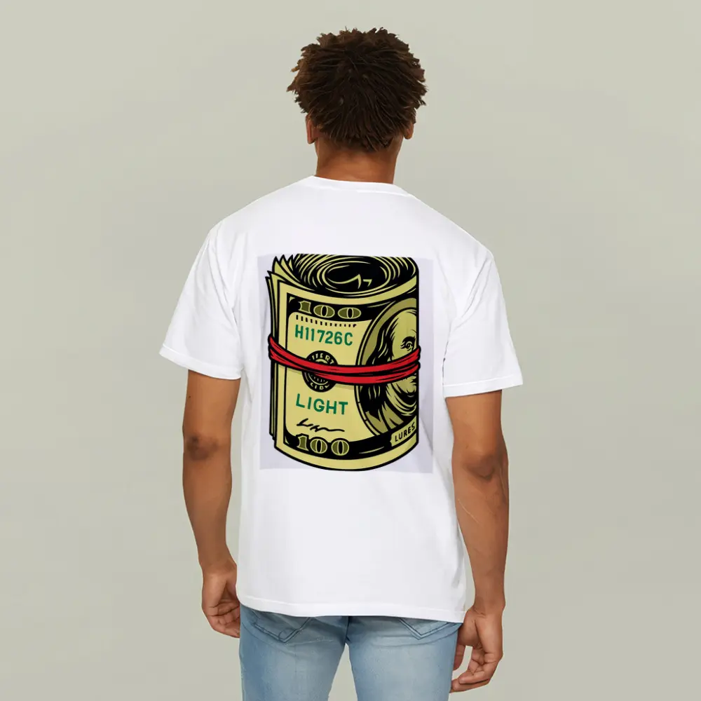 Roll of Hundred Dollar Bills Red Band – T-Shirts
