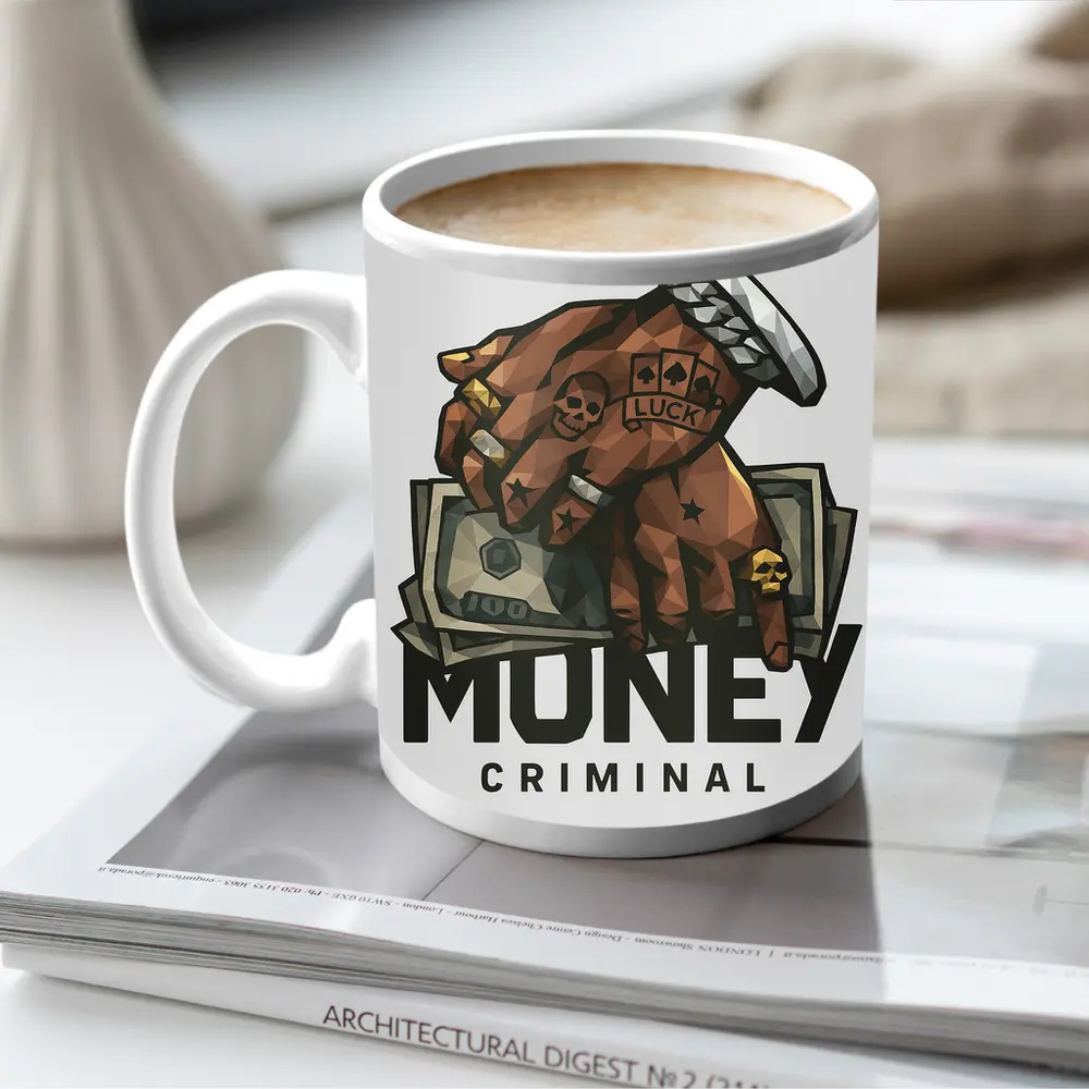 Money Criminal Tattooed Hand Gripping Cash – Mugs