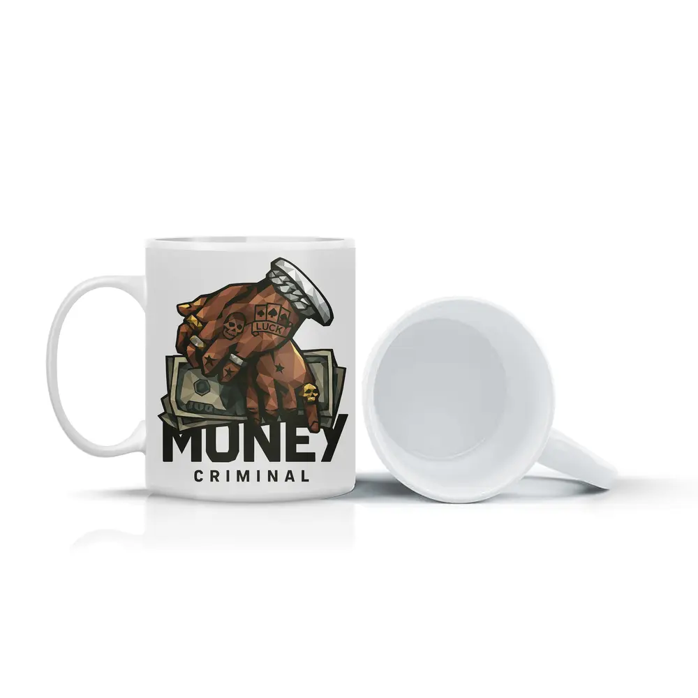 Money Criminal Tattooed Hand Gripping Cash – Mugs