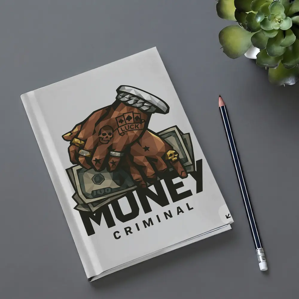 Money Criminal Tattooed Hand Gripping Cash – Notebooks