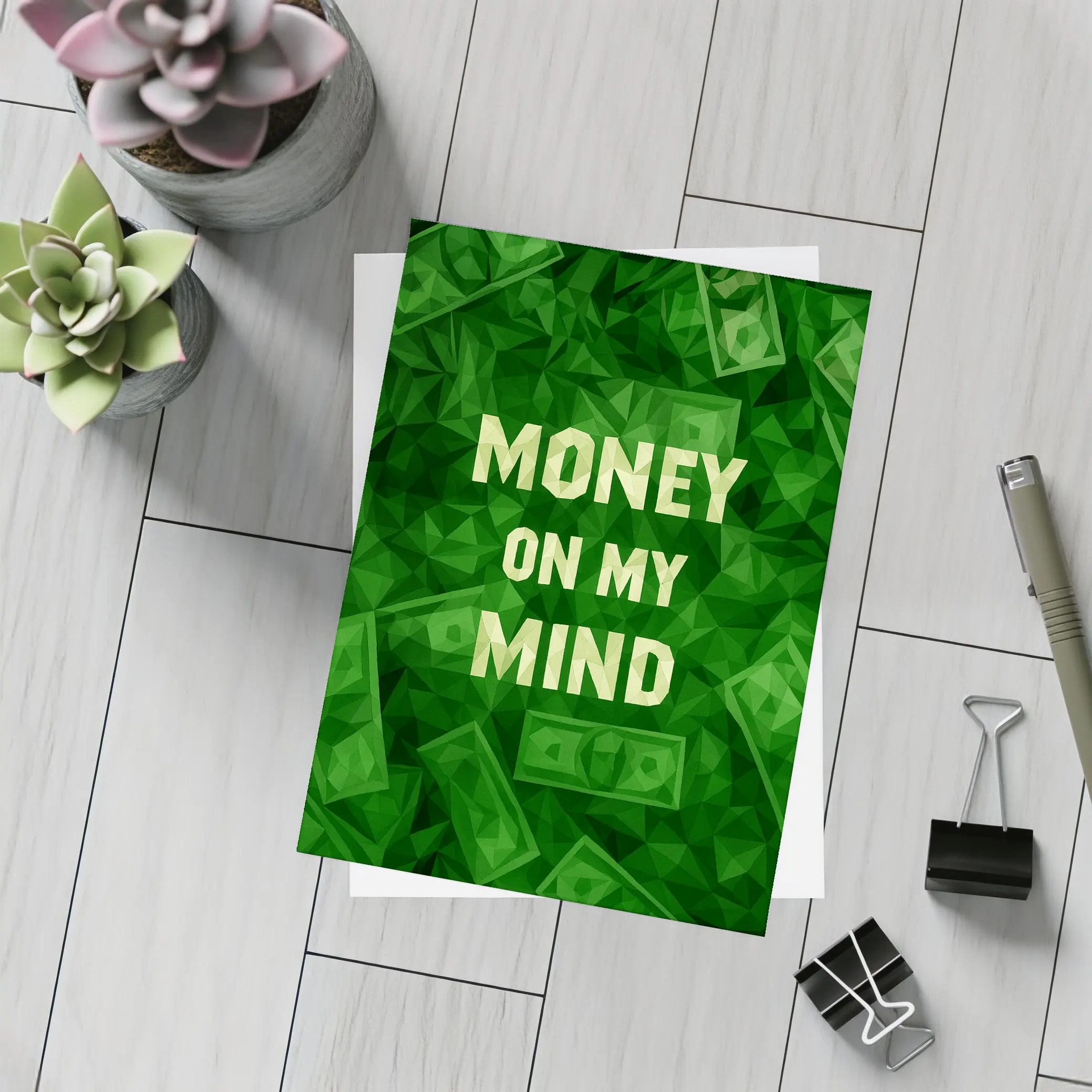 Money On My Mind Green Dollar Bills – Postcards