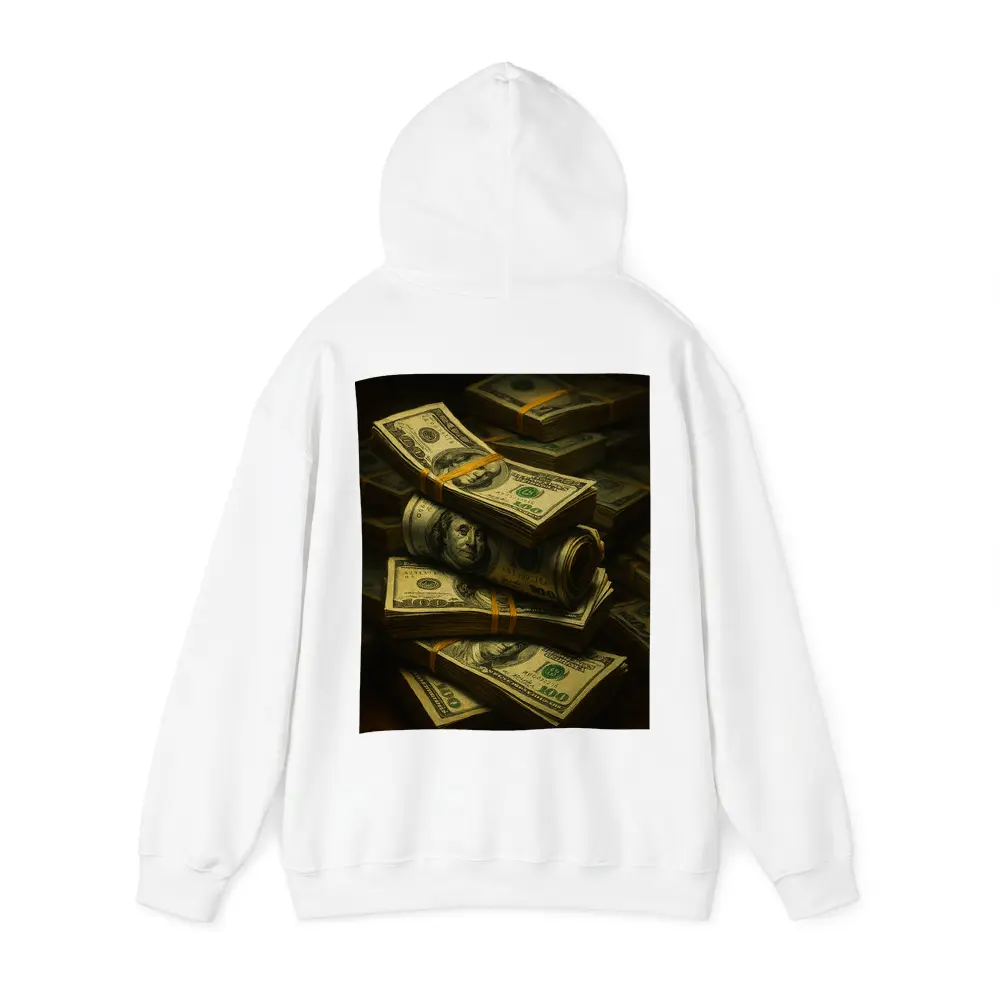 Stacked Hundred Dollar Bills Dark Background – Hoodies