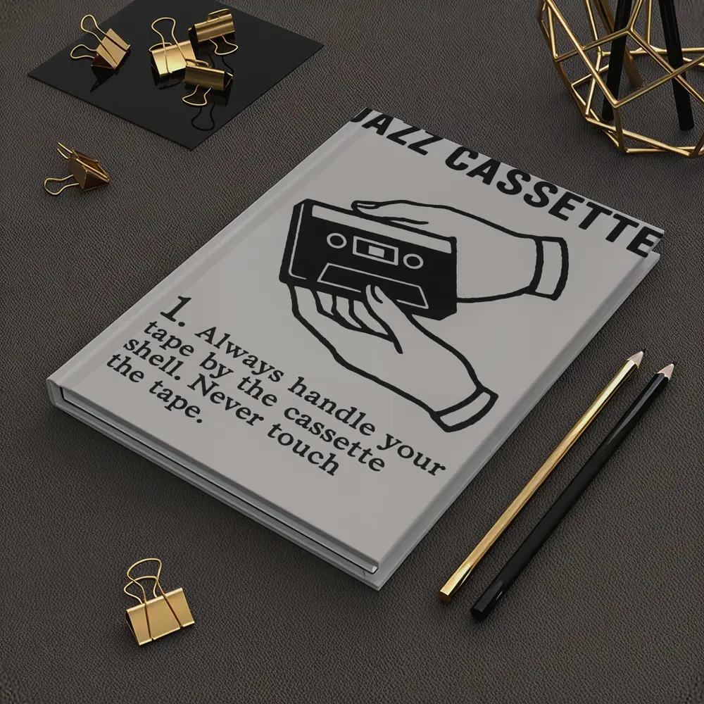Jazz Cassette Tape Retro Instructional Art – Notebooks