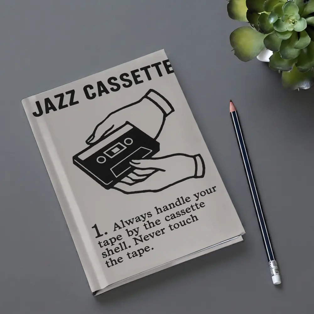 Jazz Cassette Tape Retro Instructional Art – Notebooks