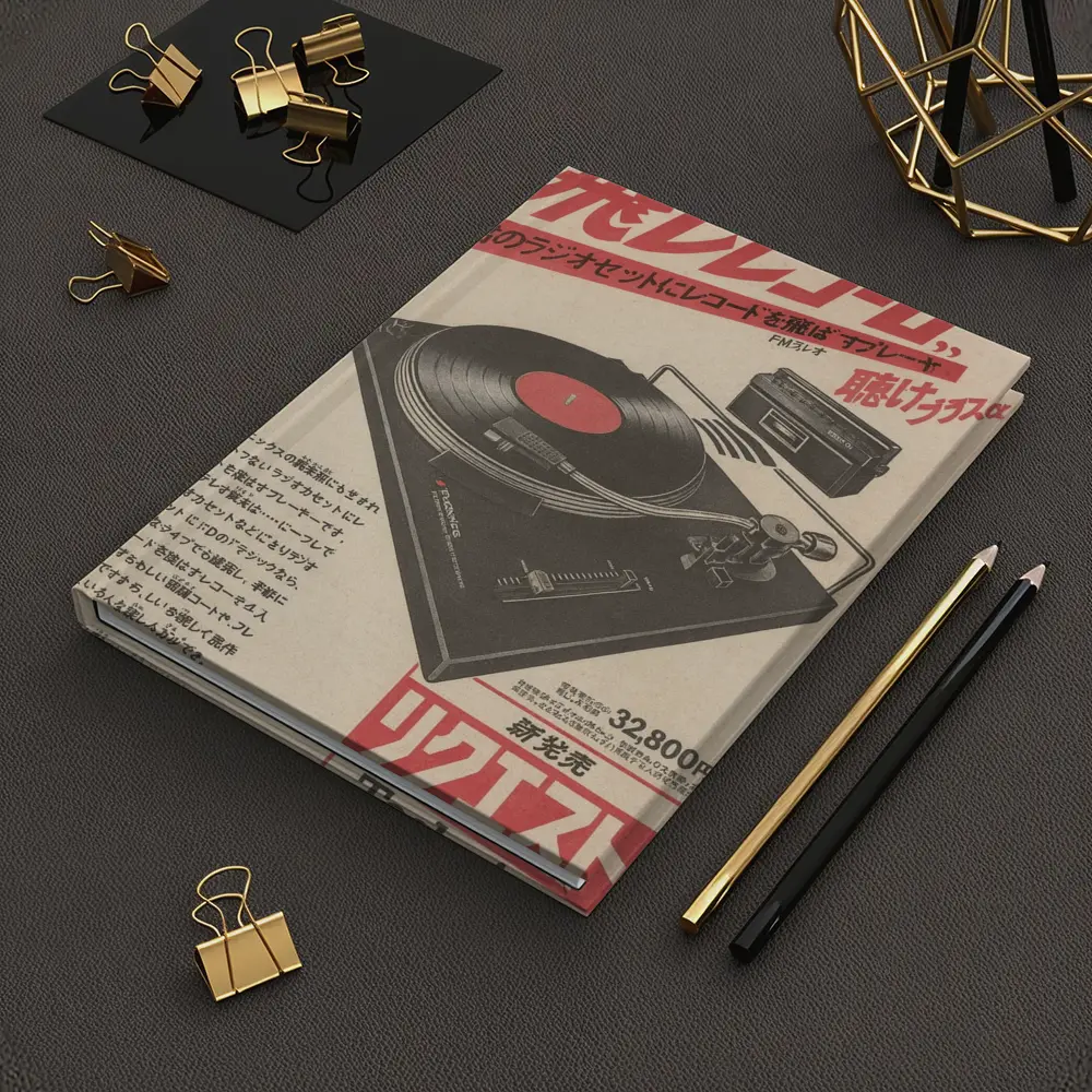Technics Turntable Vintage Japanese Retro Advertisement – Notebooks