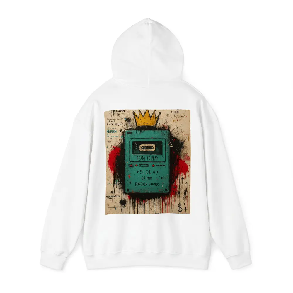 Teal Cassette Player Crown Graffiti Street Art – Hoodies