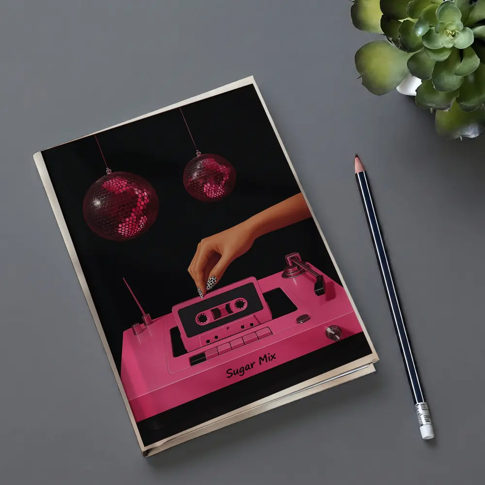 Pink Cassette Tape Disco Ball Retro Art – Notebooks