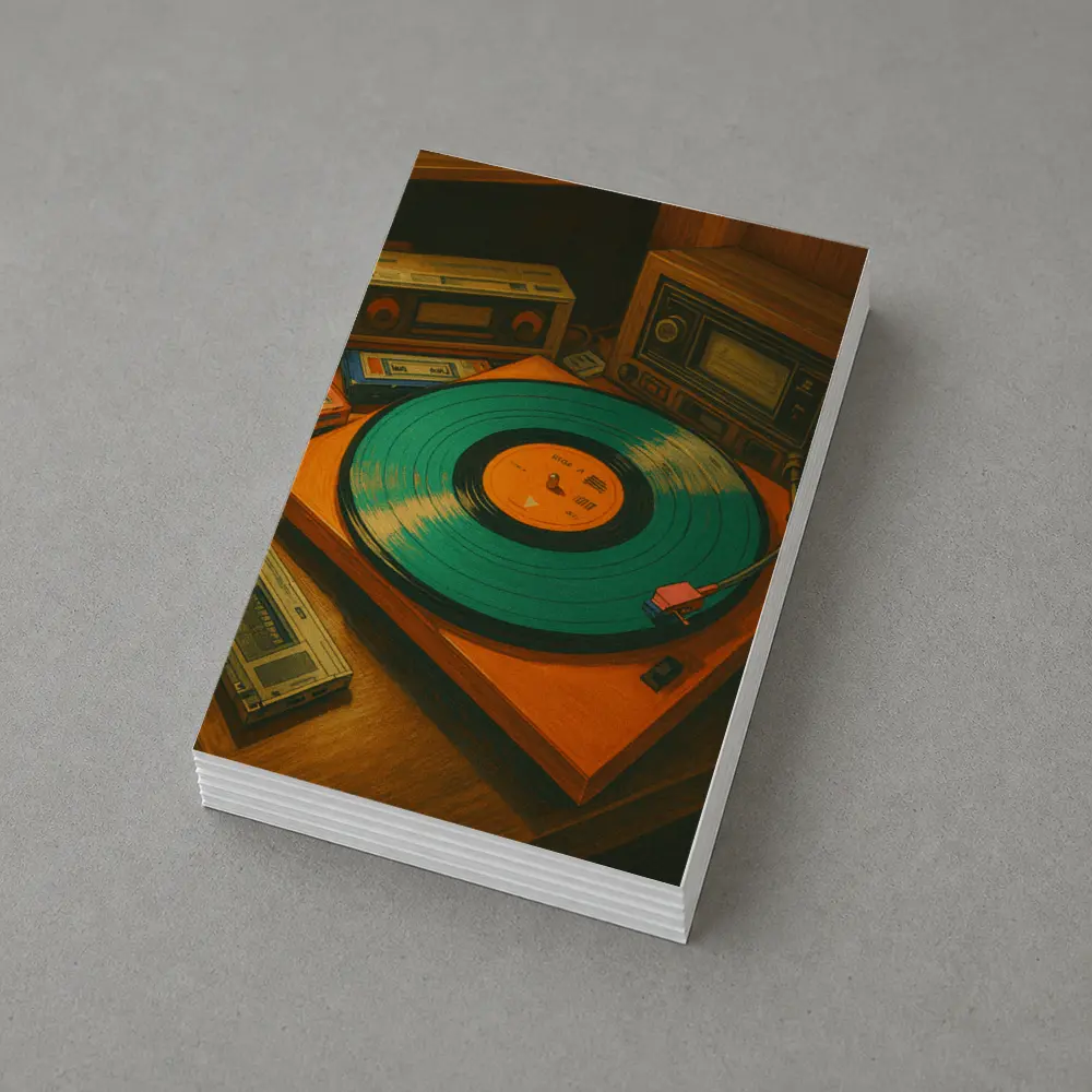 Retro Turntable Vinyl Record Warm Studio – Postcards