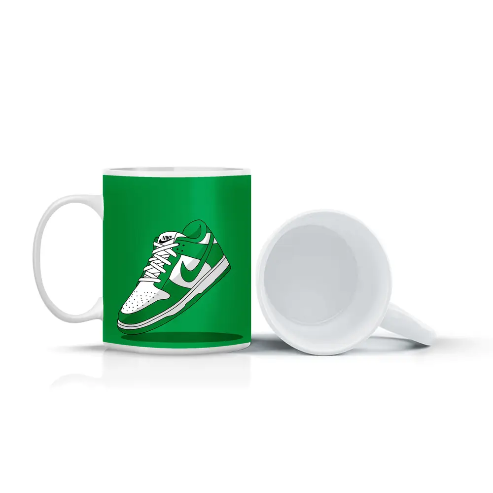 Nike Dunk Low Green White Sneaker Art – Mugs