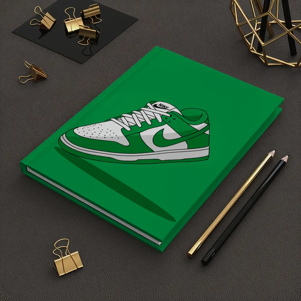 Nike Dunk Low Green White Sneaker Art – Notebooks