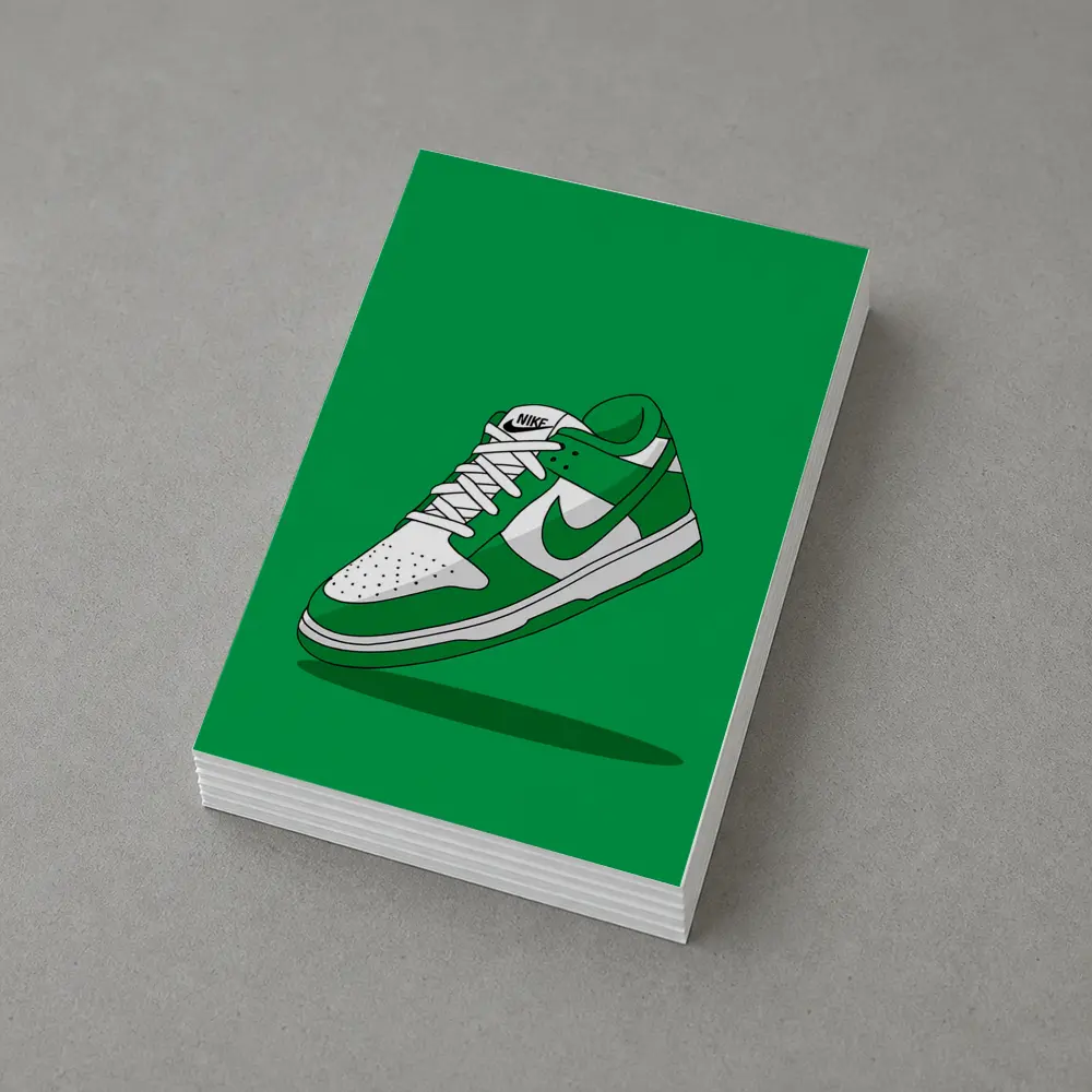 Nike Dunk Low Green White Sneaker Art – Postcards
