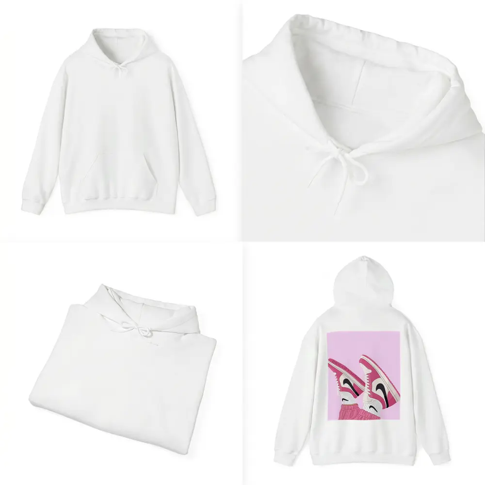 Pink Nike Air Jordan Sneakers Illustration – Hoodies