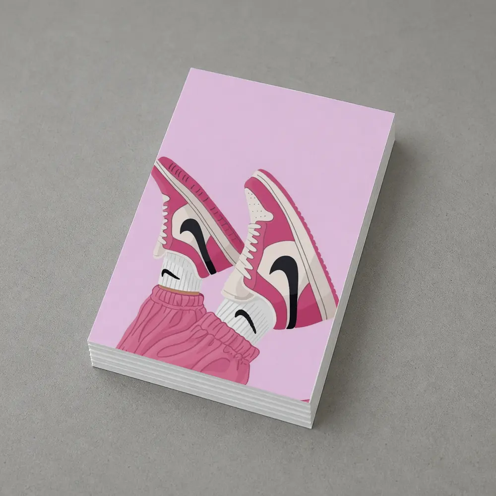 Pink Nike Air Jordan Sneakers Illustration – Postcards