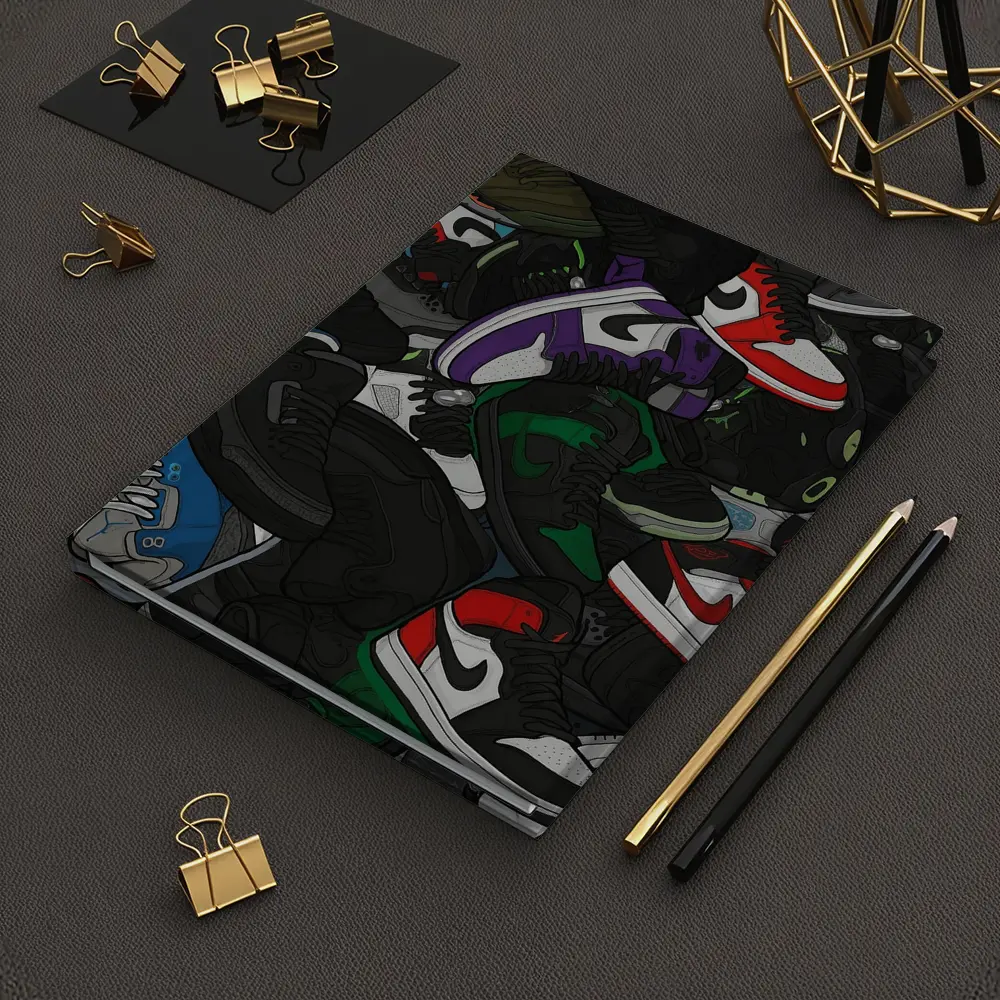 Air Jordan Sneakers Pile Cartoon Art – Notebooks