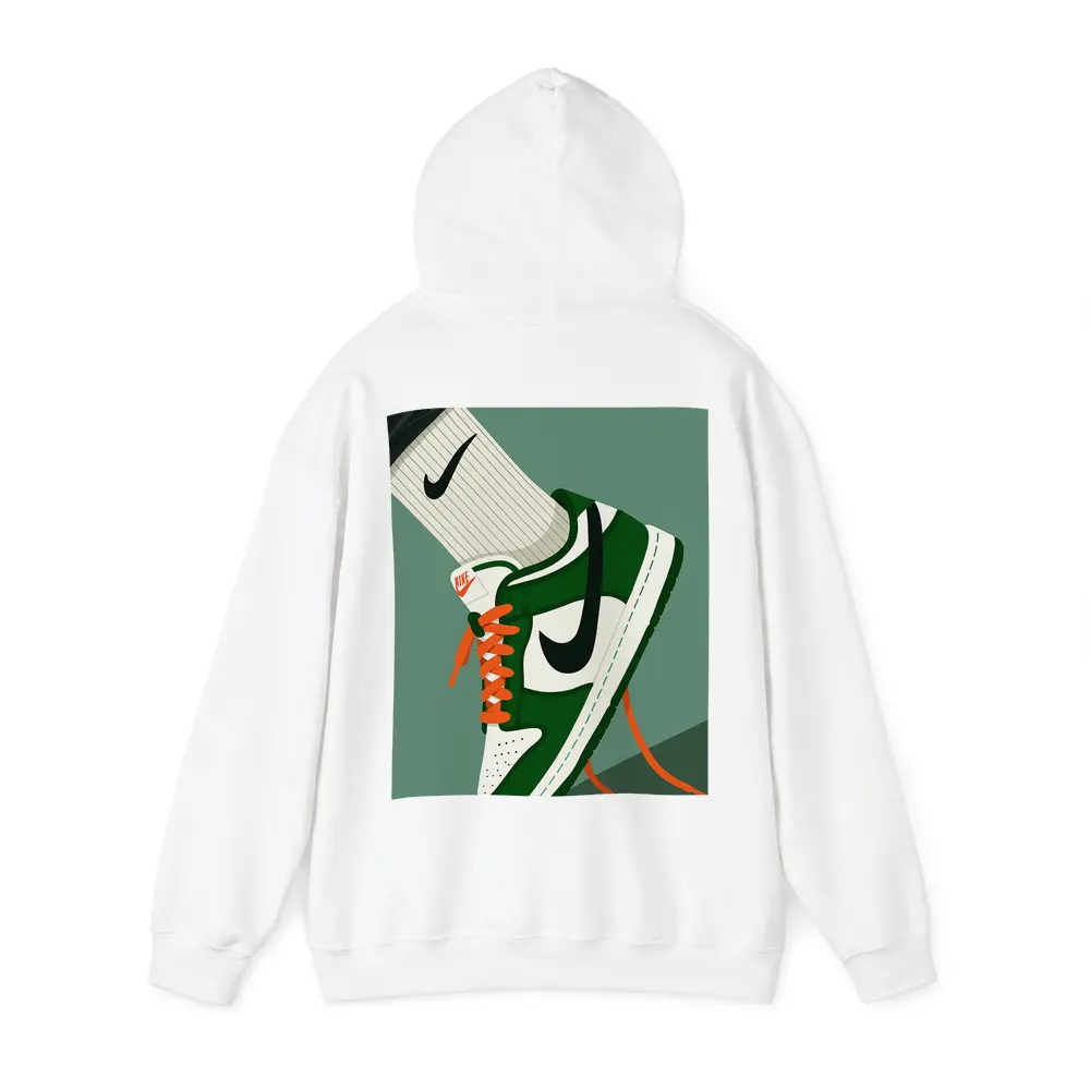 Nike Dunk Low Green Orange Laces Illustration – Hoodies