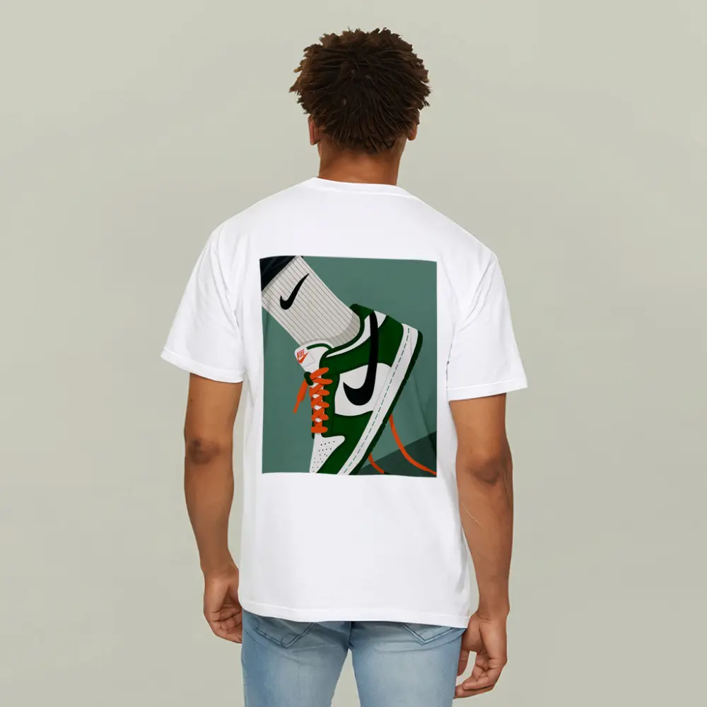 Nike Dunk Low Green Orange Laces Illustration – T-Shirts